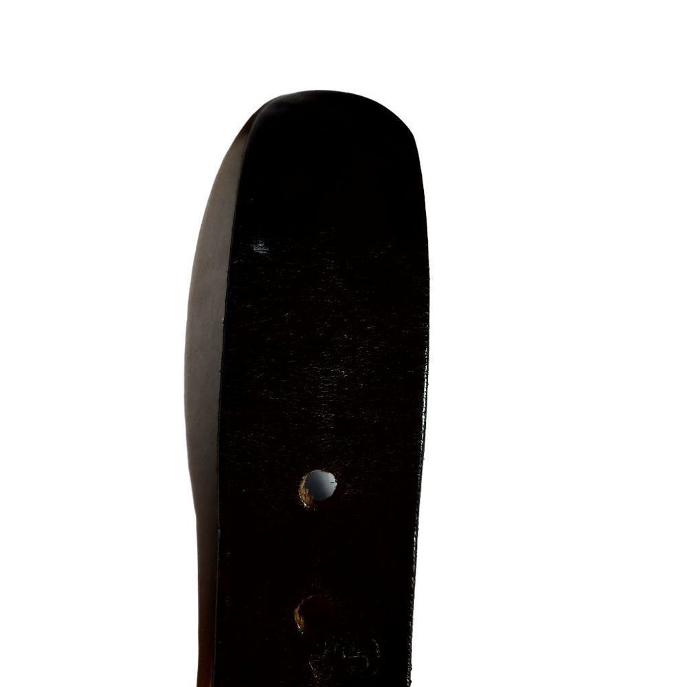 Levi Belt Logo Metal Buckle 100% Real Leather circa 90' s Black size S - Picture 8 of 16